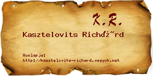 Kasztelovits Richárd névjegykártya